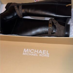 Michael Kors Black and Brown Women's Boots